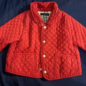 Burberry Kids Vibrant Red Quilted Puffer Jacket